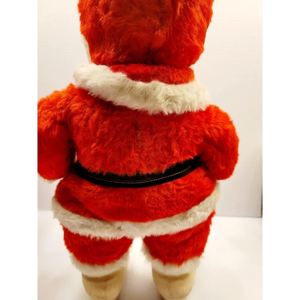 Vintage Santa Claus Plush Rubber Face Coca-Cola Bottle Red‎ White Good 16 inch